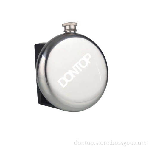 Hot Selling Stainless Steel 6oz Round Hip Flask with Mirror Polishing